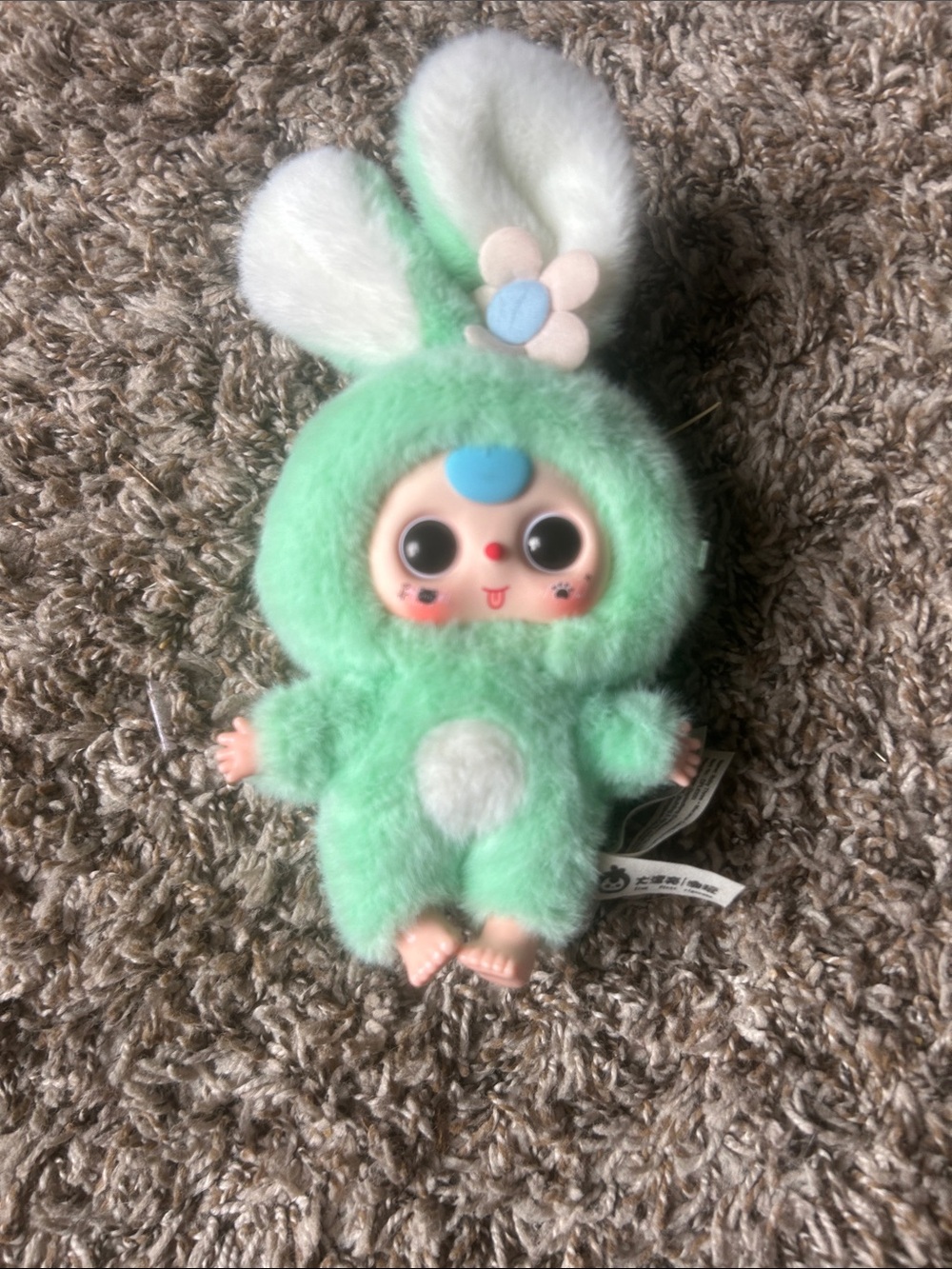 Cute Mint Green Plush Bunny Outfit Small Pet Toy